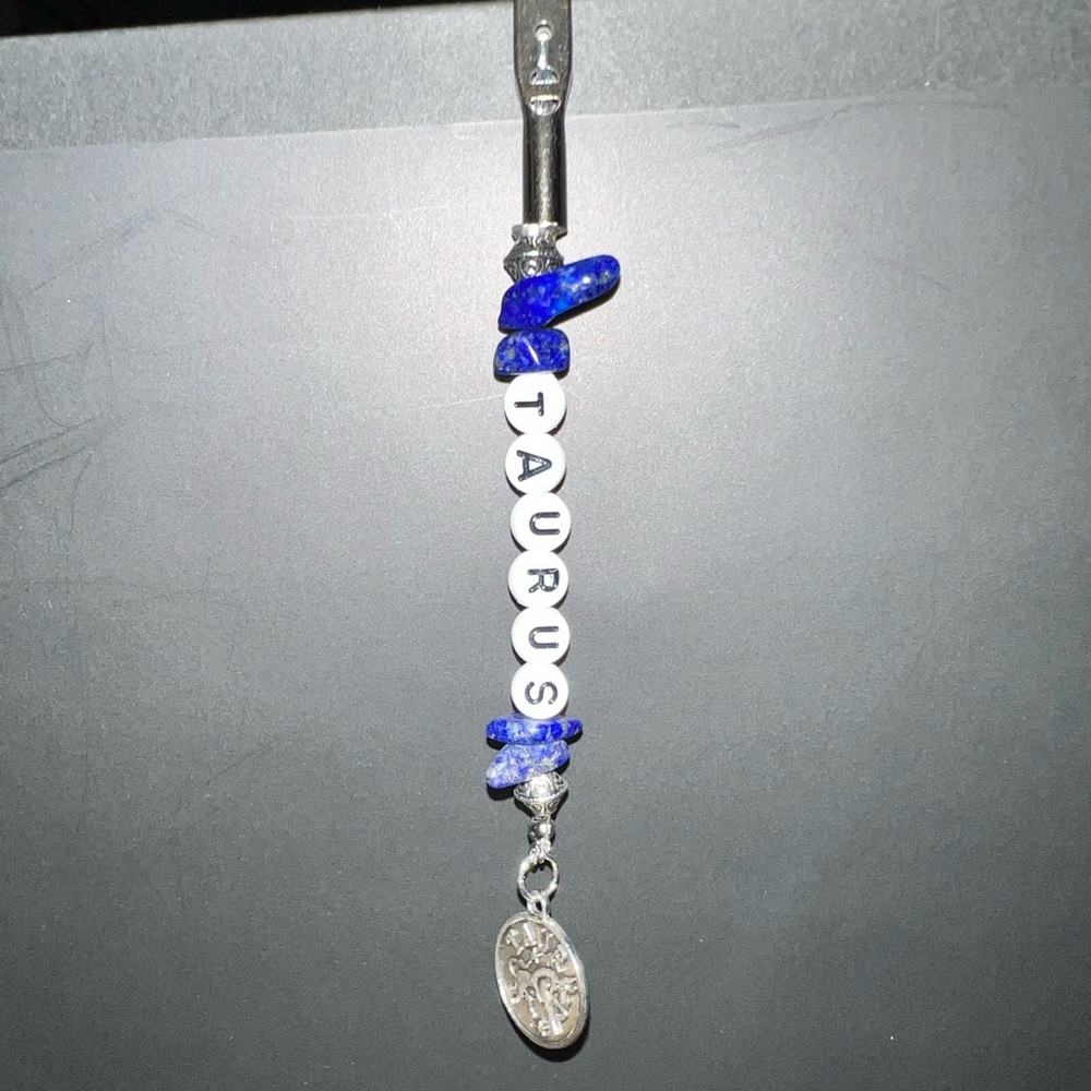 TAURUS Astrological Sign Roach Clip Smoker’s Helper with Birth Sign & Charm